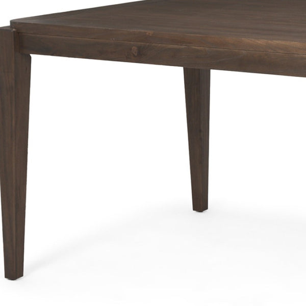 HomeRoots 72" Dark Brown Wood Dining Table - Modern Rectangular Centerpiece for 6, Durable & Stylish Design 604017
