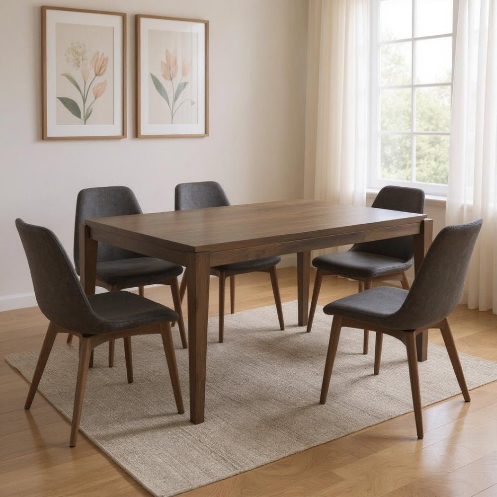HomeRoots 72" Dark Brown Wood Dining Table - Modern Rectangular Centerpiece for 6, Durable & Stylish Design 604017