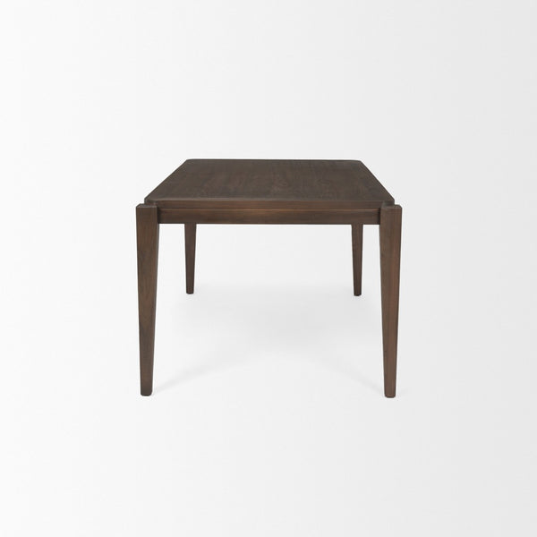 HomeRoots 72" Dark Brown Wood Dining Table - Modern Rectangular Centerpiece for 6, Durable & Stylish Design 604017