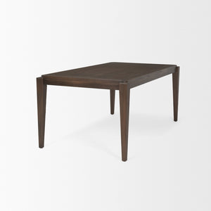 HomeRoots 72" Dark Brown Wood Dining Table - Modern Rectangular Centerpiece for 6, Durable & Stylish Design 604017
