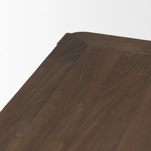 HomeRoots 72" Dark Brown Wood Dining Table - Modern Rectangular Centerpiece for 6, Durable & Stylish Design 604017