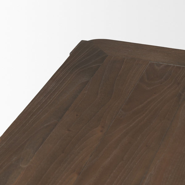 HomeRoots 72" Dark Brown Wood Dining Table - Modern Rectangular Centerpiece for 6, Durable & Stylish Design 604017