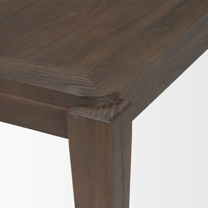 HomeRoots 72" Dark Brown Wood Dining Table - Modern Rectangular Centerpiece for 6, Durable & Stylish Design 604017