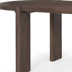 HomeRoots 91" Brown Wood Oval Dining Table - Stylish, Durable & Space-Efficient Design for Modern Entertaining 604021