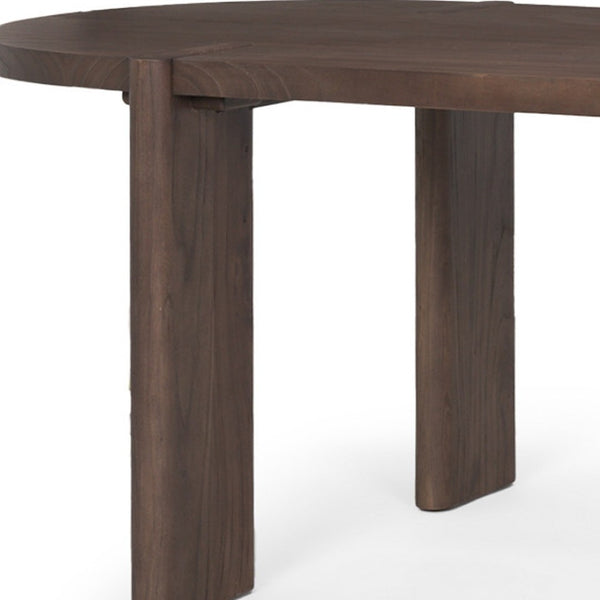 HomeRoots 91" Brown Wood Oval Dining Table - Stylish, Durable & Space-Efficient Design for Modern Entertaining 604021