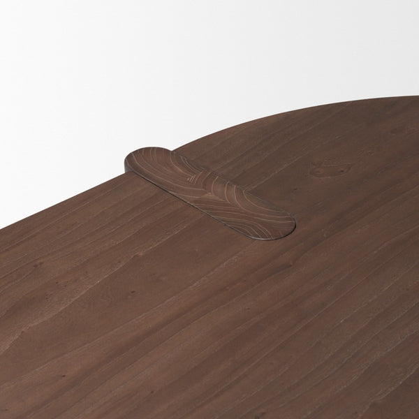 HomeRoots 91" Brown Wood Oval Dining Table - Stylish, Durable & Space-Efficient Design for Modern Entertaining 604021