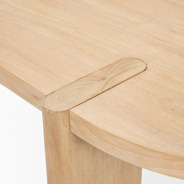 HomeRoots 91" Light Brown Oval Dining Table - Elegant Elm Wood Design, Seats 6, Perfect for Entertaining & Work 604024