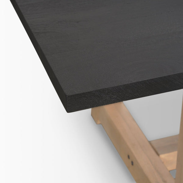 HomeRoots 84" Solid Wood Trestle Dining Table with Two-Tone Finish - Stylish, Durable, and Versatile Design 604025