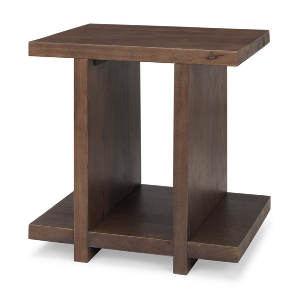HomeRoots 22" Solid Wood Sled End Table - Modern Design with Shelf for Versatile Use in Any Room Decor 604028