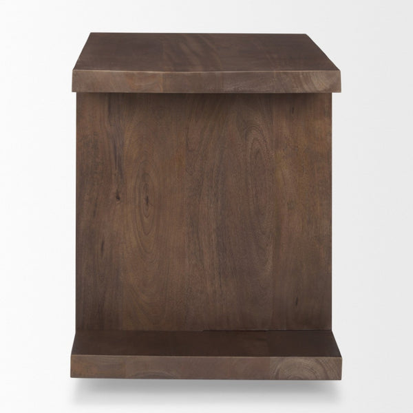 HomeRoots 22" Solid Wood Sled End Table - Modern Design with Shelf for Versatile Use in Any Room Decor 604028