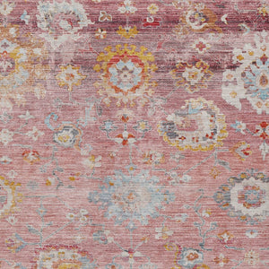 Homeroots 3' Beige Gray And Green Floral Washable Rug - Durable Indoor Outdoor Accent For Stylish Spaces 3' X 5' Polyester 604084