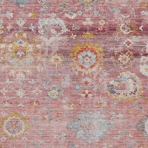 Homeroots 3' Beige Gray And Green Floral Washable Rug - Durable Indoor Outdoor Accent For Stylish Spaces 9' X 12' Polyester 604088