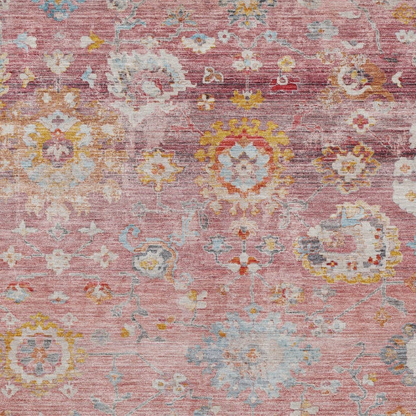 Homeroots 3' Beige Gray And Green Floral Washable Rug - Durable Indoor Outdoor Accent For Stylish Spaces 9' X 12' Polyester 604088