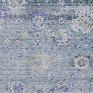 Homeroots 3' Beige Gray And Green Floral Washable Rug - Durable Indoor Outdoor Accent For Stylish Spaces 9' X 12' Polyester 604100