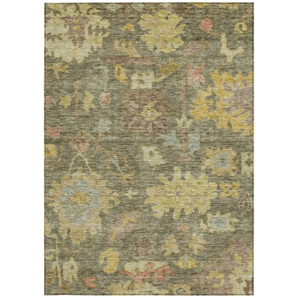 Homeroots 3' Stylish Floral Washable Area Rug For Indoor And Outdoor Use - Durable, Stain-resistant Design 3' X 5' Polyester 604102