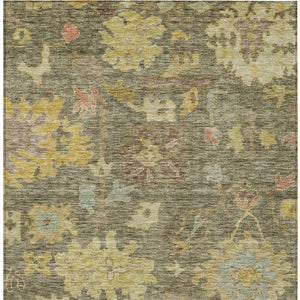 Homeroots 3' Stylish Floral Washable Area Rug For Indoor And Outdoor Use - Durable, Stain-resistant Design 3' X 5' Polyester 604102