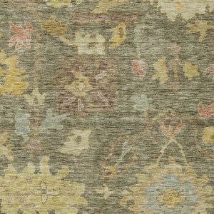 Homeroots 3' Stylish Floral Washable Area Rug For Indoor And Outdoor Use - Durable, Stain-resistant Design 10' X 14' Polyester 604107