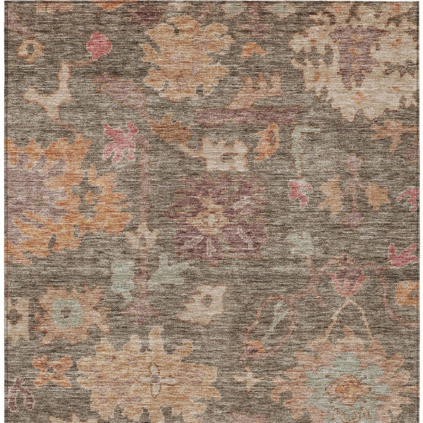 Homeroots 3' Stylish Floral Washable Area Rug For Indoor And Outdoor Use - Durable, Stain-resistant Design 8' X 10' Polyester 604111
