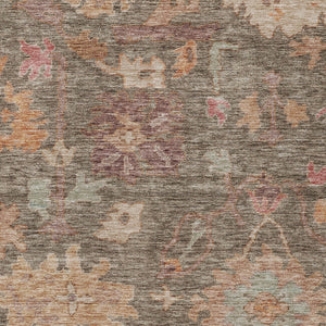 Homeroots 3' Stylish Floral Washable Area Rug For Indoor And Outdoor Use - Durable, Stain-resistant Design 8' X 10' Polyester 604111