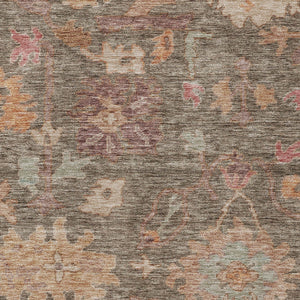 Homeroots 3' Stylish Floral Washable Area Rug For Indoor And Outdoor Use - Durable, Stain-resistant Design 10' X 14' Polyester 604113