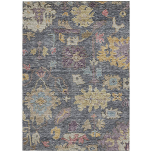 Homeroots 3' Stylish Floral Washable Area Rug For Indoor And Outdoor Use - Durable, Stain-resistant Design 3' X 5' Polyester 604114