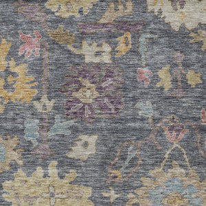 Homeroots 3' Stylish Floral Washable Area Rug For Indoor And Outdoor Use - Durable, Stain-resistant Design 5' X 8' Polyester 604115