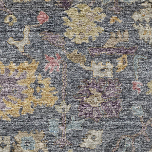 Homeroots 3' Stylish Floral Washable Area Rug For Indoor And Outdoor Use - Durable, Stain-resistant Design 8' X 10' Polyester 604117