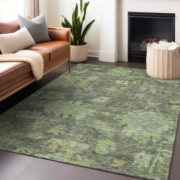 Homeroots 3' Stylish Floral Washable Area Rug For Indoor And Outdoor Use - Durable, Stain-resistant Design 3' X 5' Polyester 604120