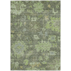 Homeroots 3' Stylish Floral Washable Area Rug For Indoor And Outdoor Use - Durable, Stain-resistant Design 5' X 8' Polyester 604121