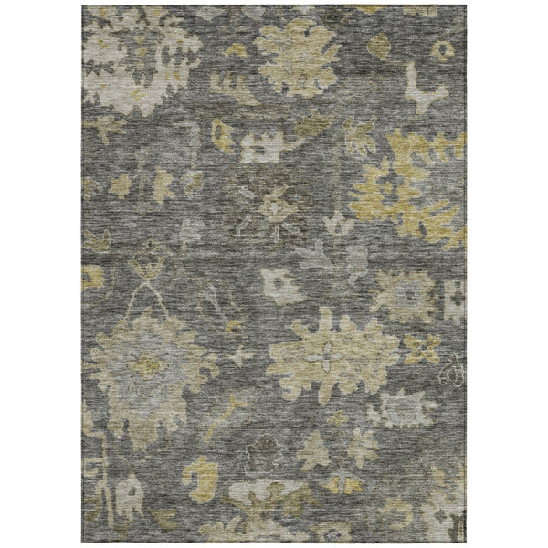 Homeroots 3' Stylish Floral Washable Area Rug For Indoor And Outdoor Use - Durable, Stain-resistant Design 3' X 5' Polyester 604126