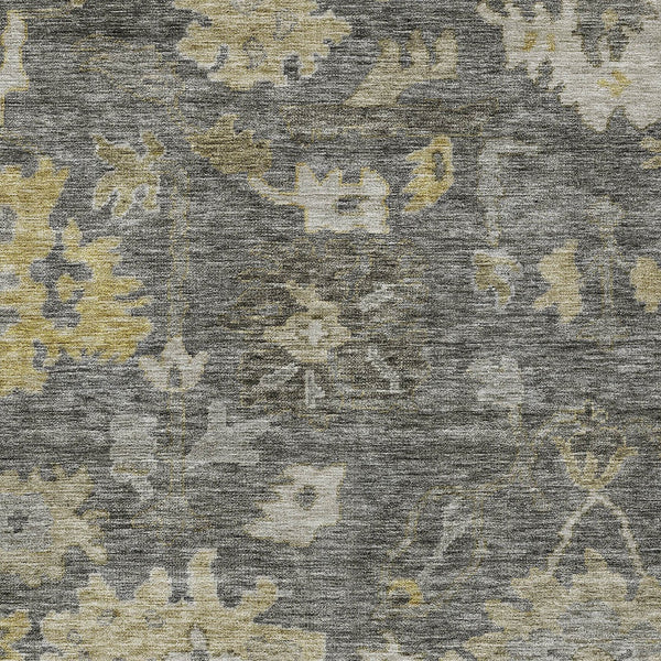 Homeroots 3' Stylish Floral Washable Area Rug For Indoor And Outdoor Use - Durable, Stain-resistant Design 9' X 12' Polyester 604130