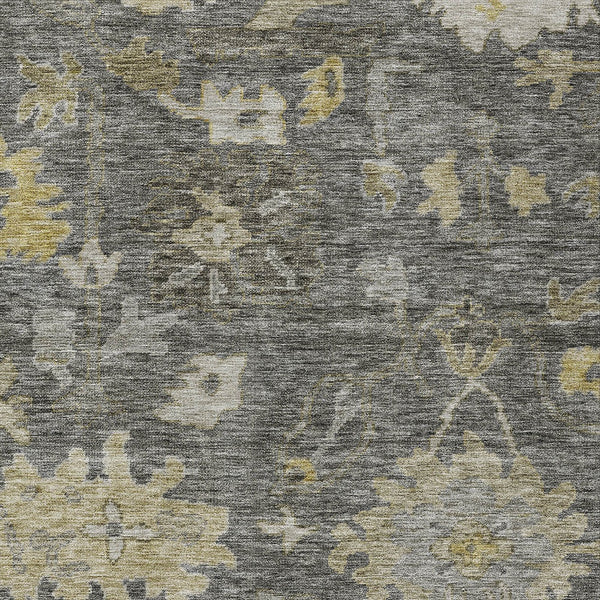 Homeroots 3' Stylish Floral Washable Area Rug For Indoor And Outdoor Use - Durable, Stain-resistant Design 10' X 14' Polyester 604131