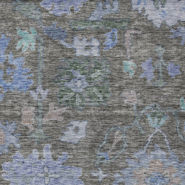 Homeroots 3' Stylish Floral Washable Area Rug For Indoor And Outdoor Use - Durable, Stain-resistant Design 5' X 8' Polyester 604133