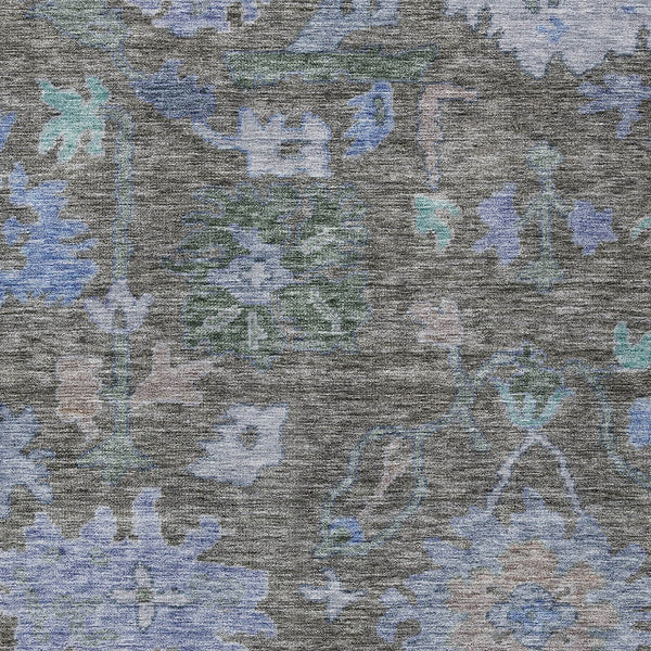 Homeroots 3' Stylish Floral Washable Area Rug For Indoor And Outdoor Use - Durable, Stain-resistant Design 8' X 10' Polyester 604135