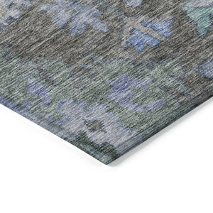 Homeroots 3' Stylish Floral Washable Area Rug For Indoor And Outdoor Use - Durable, Stain-resistant Design 9' X 12' Polyester 604136