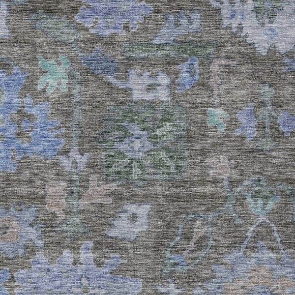 Homeroots 3' Stylish Floral Washable Area Rug For Indoor And Outdoor Use - Durable, Stain-resistant Design 9' X 12' Polyester 604136