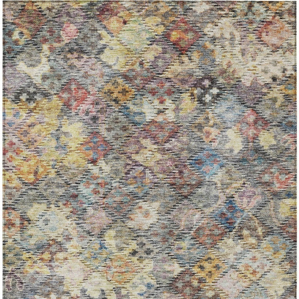 HomeRoots 5' Elegant Floral Area Rug in Gold, Blue & Brown – Durable, Washable Design for Indoor & Outdoor Use 8' X 10' 604153