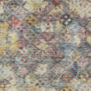HomeRoots 5' Elegant Floral Area Rug in Gold, Blue & Brown – Durable, Washable Design for Indoor & Outdoor Use 10' X 14' 604155