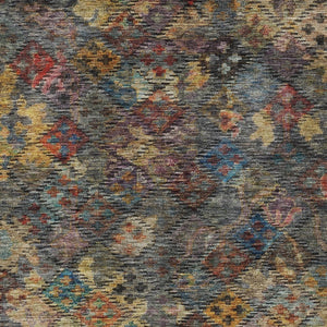 HomeRoots 5' Timeless Floral Area Rug in Gray-Green and Terra Cotta - Durable, Washable for Indoor/Outdoor Use 5' X 8' 604157