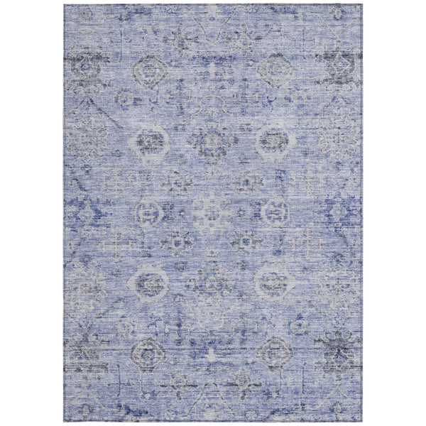 Homeroots 3' Artichoke Green Damask Washable Indoor Outdoor Area Rug – Durable, Stylish, And Stain Resistant 3' X 5' Polyester 604186