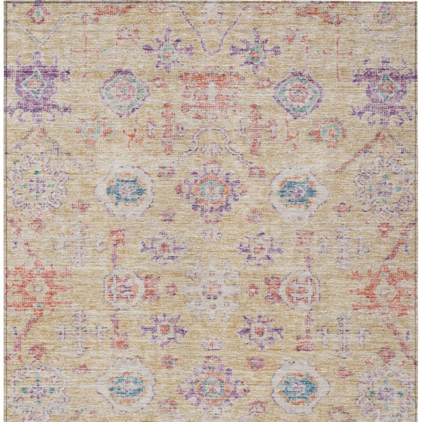 Homeroots 3' Artichoke Green Damask Washable Indoor Outdoor Area Rug – Durable, Stylish, And Stain Resistant 9' X 12' Polyester 604196