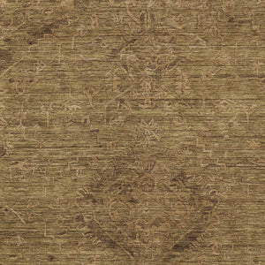 Homeroots 3' Brown And Tan Floral Washable Area Rug For Indoor And Outdoor Use - Durable And Stylish Design 5' X 8' Polyester 604205