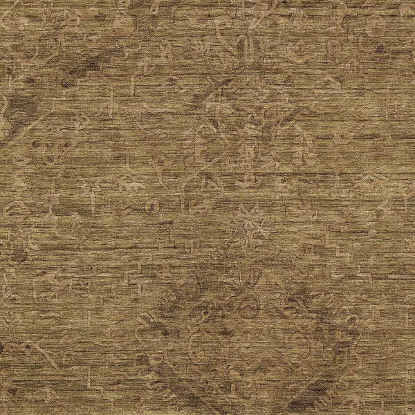 Homeroots 3' Brown And Tan Floral Washable Area Rug For Indoor And Outdoor Use - Durable And Stylish Design 10' X 14' Polyester 604209