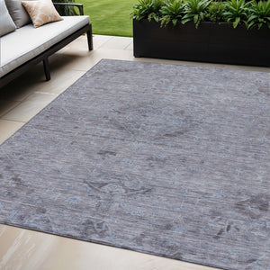 Homeroots 3' Brown And Tan Floral Washable Area Rug For Indoor And Outdoor Use - Durable And Stylish Design 5' X 8' Polyester 604211