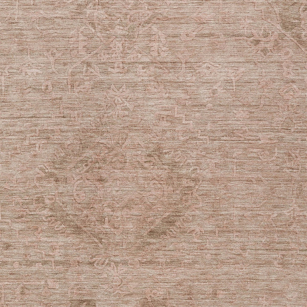 Homeroots 3' Brown And Tan Floral Washable Area Rug For Indoor And Outdoor Use - Durable And Stylish Design 8' X 10' Polyester 604219