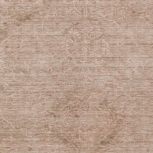 Homeroots 3' Brown And Tan Floral Washable Area Rug For Indoor And Outdoor Use - Durable And Stylish Design 9' X 12' Polyester 604220