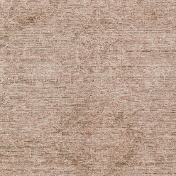 Homeroots 3' Brown And Tan Floral Washable Area Rug For Indoor And Outdoor Use - Durable And Stylish Design 9' X 12' Polyester 604220