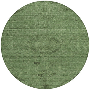 Homeroots 3' Brown And Tan Floral Washable Area Rug For Indoor And Outdoor Use - Durable And Stylish Design 8' Round Polyester 604224