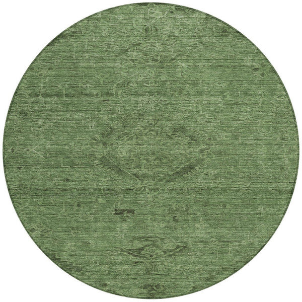 Homeroots 3' Brown And Tan Floral Washable Area Rug For Indoor And Outdoor Use - Durable And Stylish Design 8' Round Polyester 604224