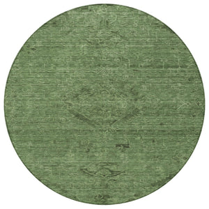 Homeroots 3' Brown And Tan Floral Washable Area Rug For Indoor And Outdoor Use - Durable And Stylish Design 8' Round Polyester 604224